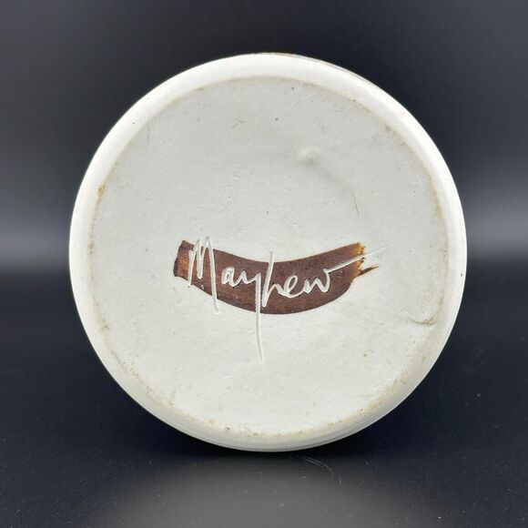 Phil Mayhew Pottery Vase Multicolor Drip Glaze Artist Signed 7" H Tennessee - Picture 6 of 8